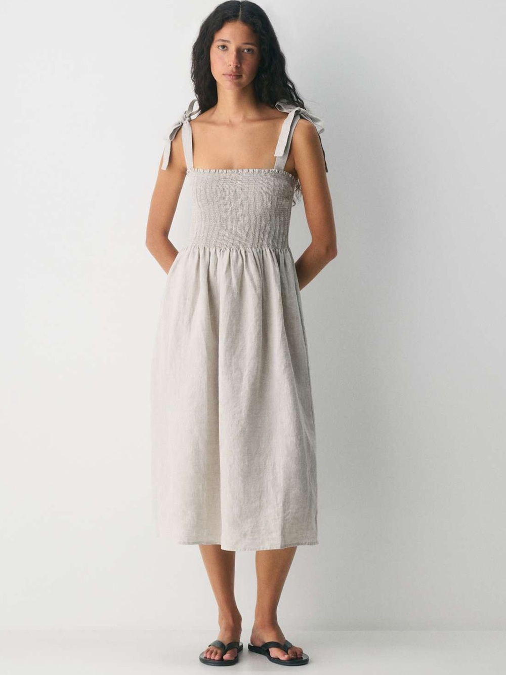 Wilfred Golden Hour Linen Dress
